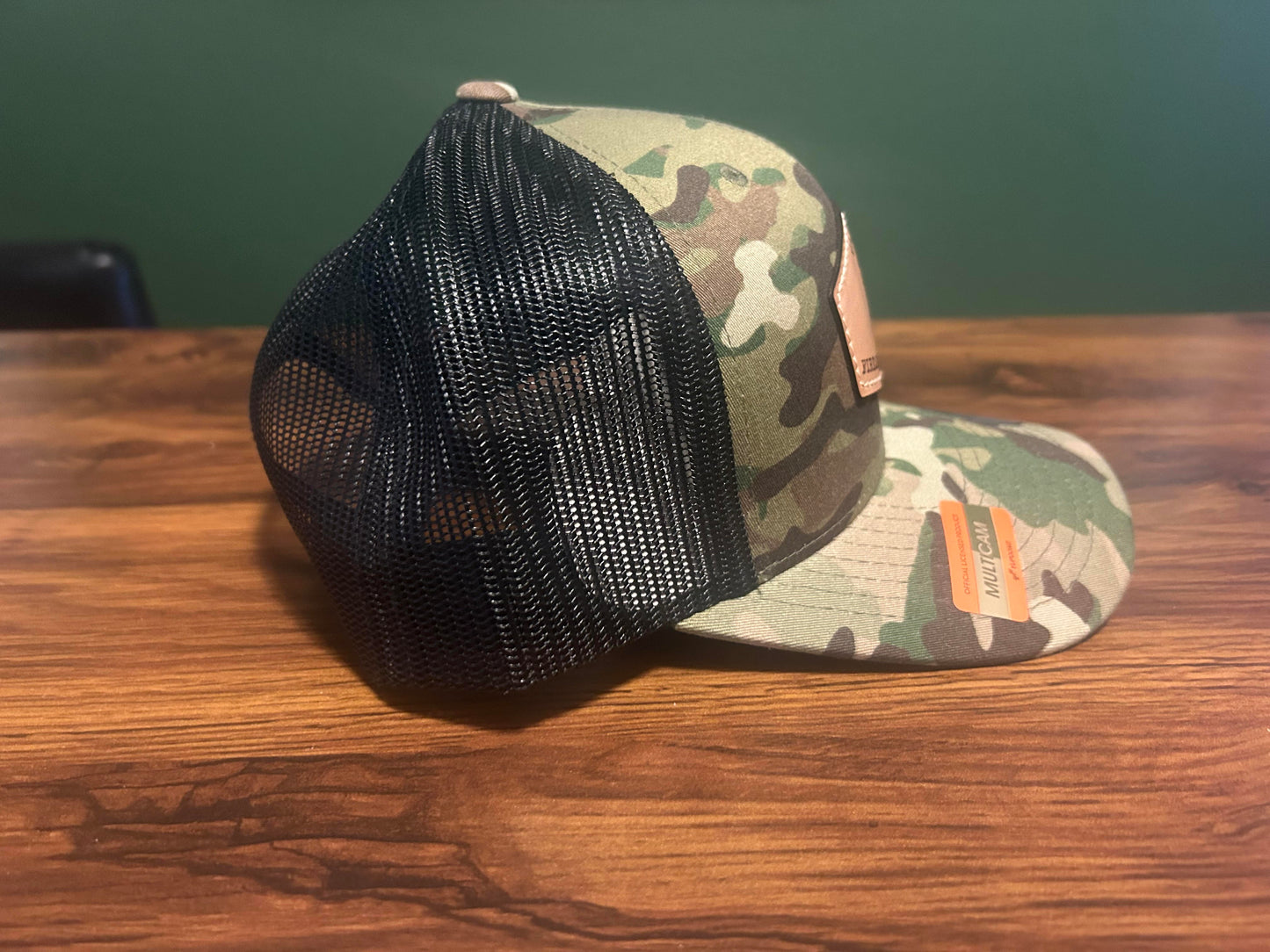 Hat: VFT Multicam Tactical Snapback Hat Leather Logo