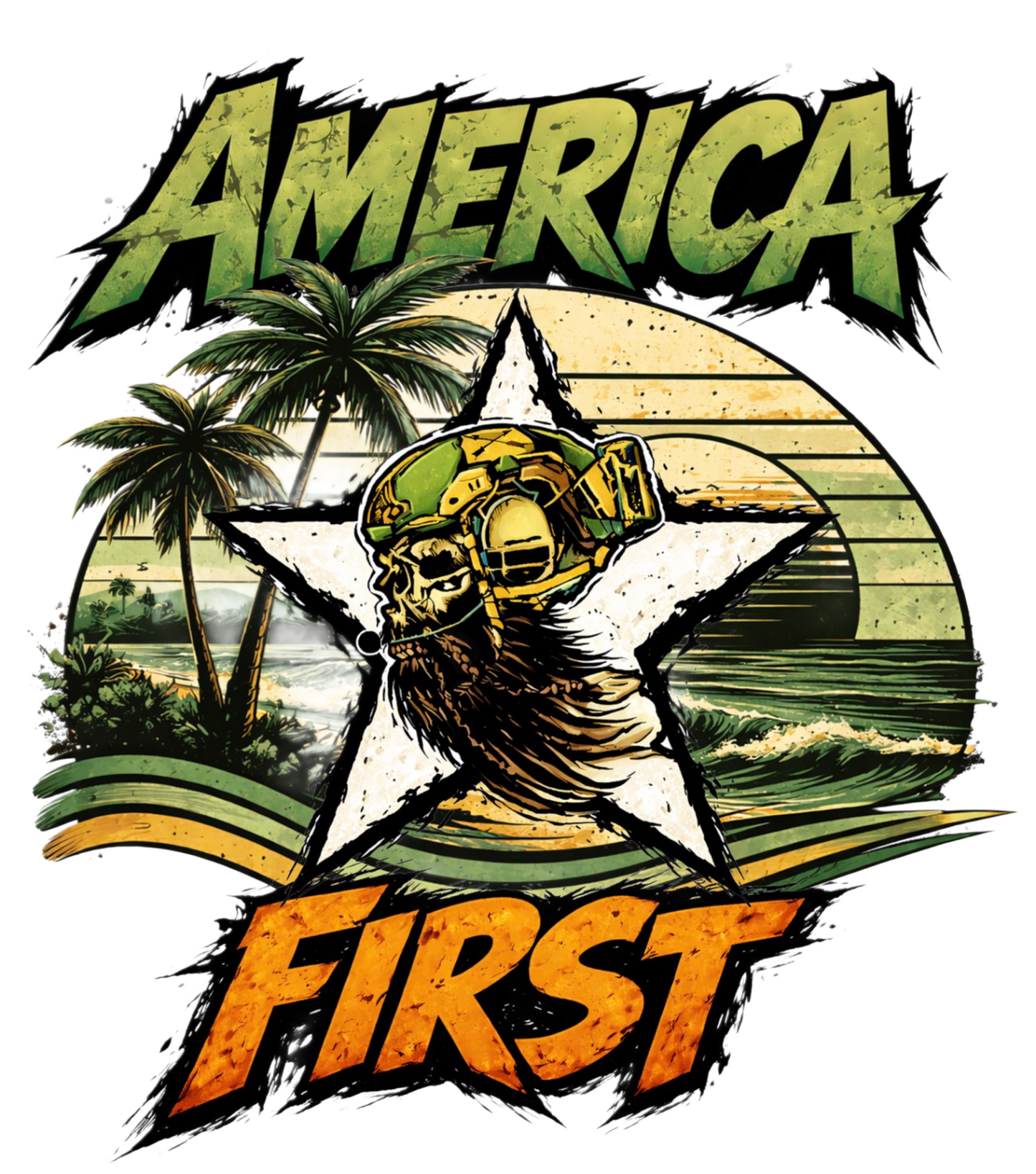 America First Summer Logo Sticker